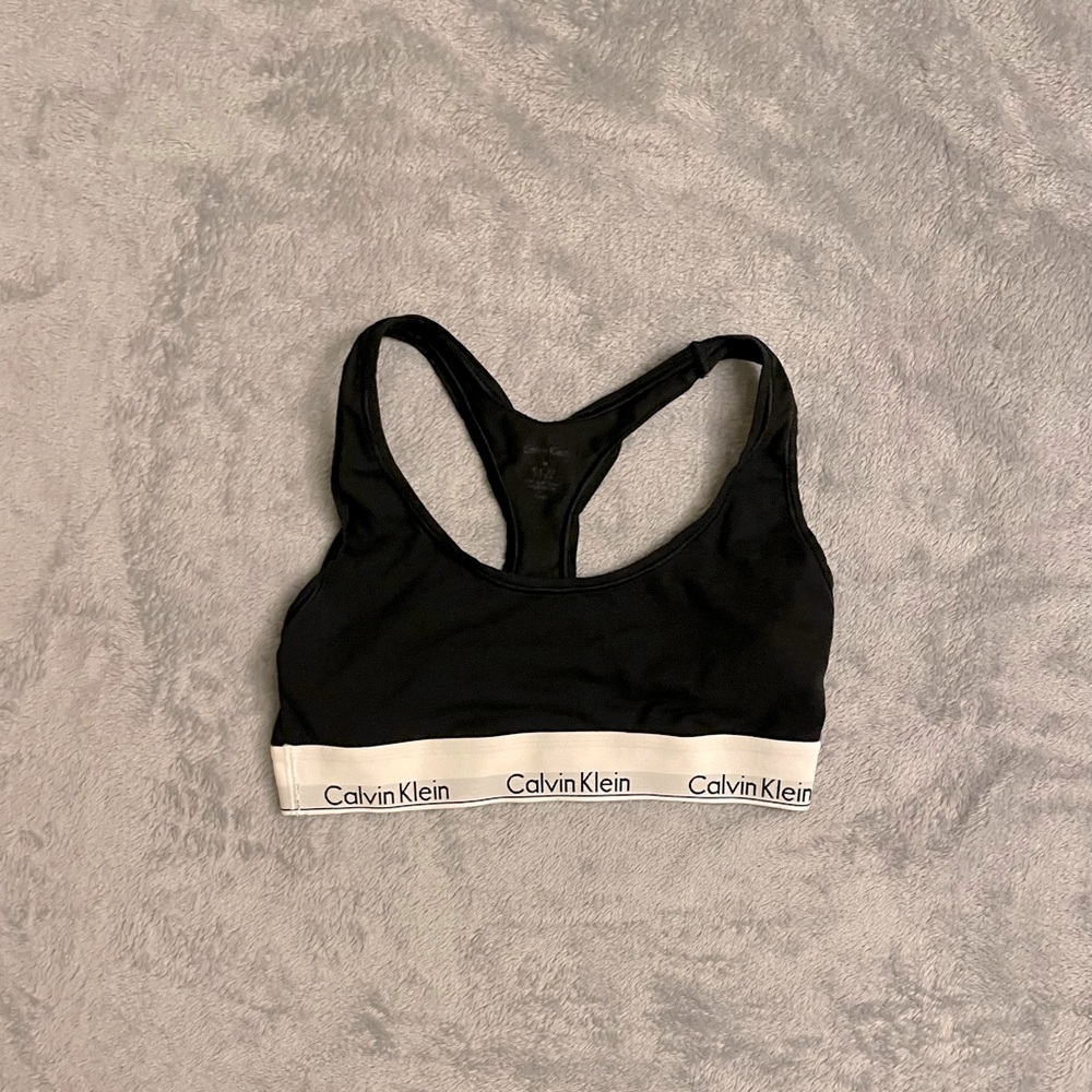Calvin Klein black modern cotton bralette